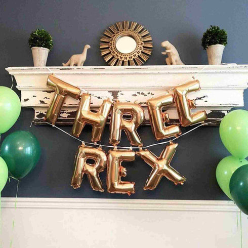 Three Rex Letter Balloon Banner Kit