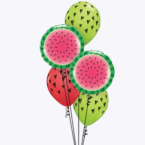 Watermelon Balloon Bouquet Set of 5