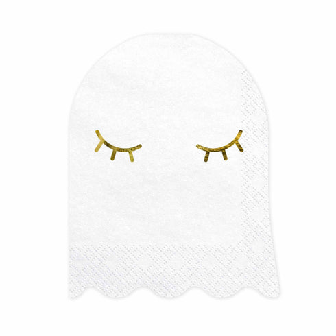 White Ghost Paper Halloween Party Napkins | Set 20