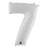White Number 7 Balloons | 40 INCH