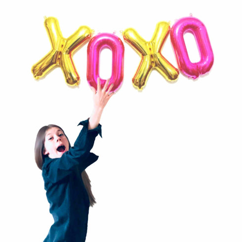 XOXO Valentines Day Balloons | Red | Silver | Rose Gold | Gold | Pink | Blue