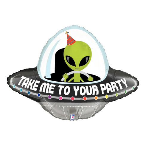 Alien Space Ship Foil Balloons | Take Me To Your Party | 29 INCH