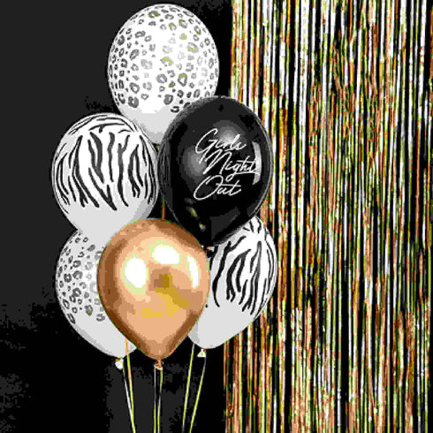 Gold Leopard Spots Animal Print Latex Balloons | 12 INCH | Package 6