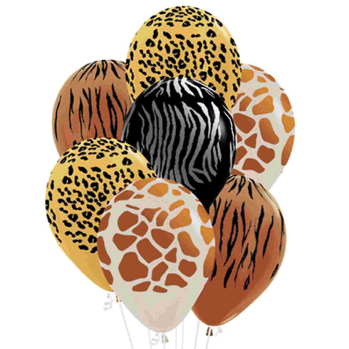 Animal Print Latex Balloon Bouquet | Package 10