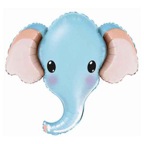 Elephant Head Balloons | Grey | Blue | Pink