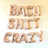 Bach Shit Crazy Balloon Banner Kit | Silver | Gold | Rose Gold | Pink | Blue
