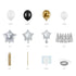 Gold, Black and Silver Star Balloon Garland Kit
