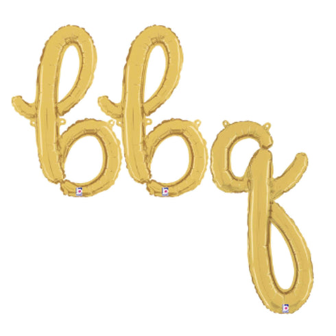 BBQ Letter Balloon Banner | Gold | Rose Gold | Silver