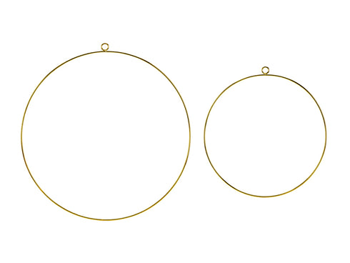 DIY Gold Metal Craft Hoops l Package of 2