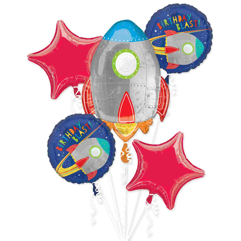 Blast Off Rocket Balloon Bouquets | Set 5 Balloons