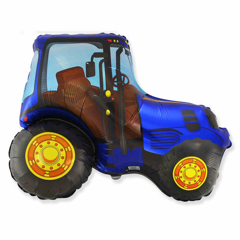 Blue Tractor Balloon | 34 INCH