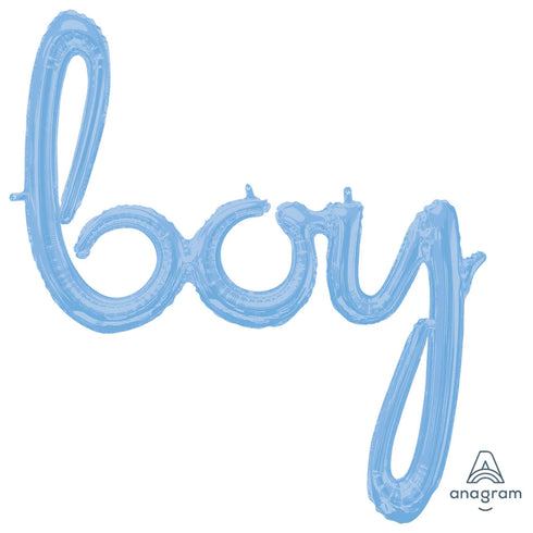 Boy Script Letter Balloons | 32 Inch