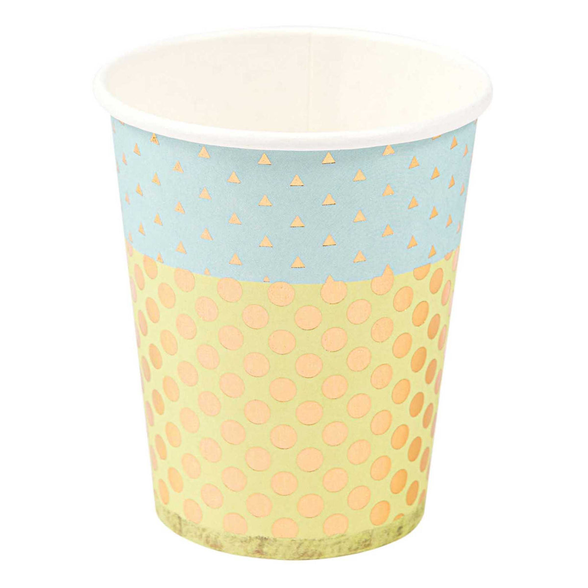 Blue & Gold Confetti Paper Cups - Set of 10 –