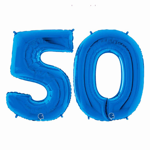 Blue Number 50 Balloons | 40 INCH