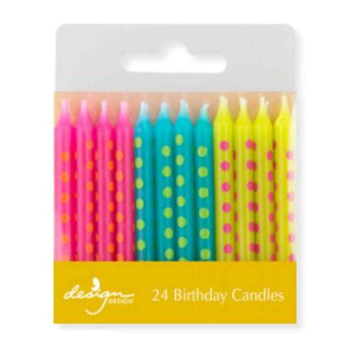 Bright Dots Birthday Candles | Set of 24