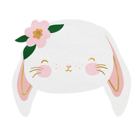 Bunny Shaped Paper Party Napkins | Package 20