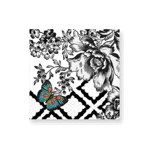 Butterfly Toile Paper Party Napkins | Beverage