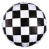 Black and White Checkered Foil Balloons | 18 INCH Round