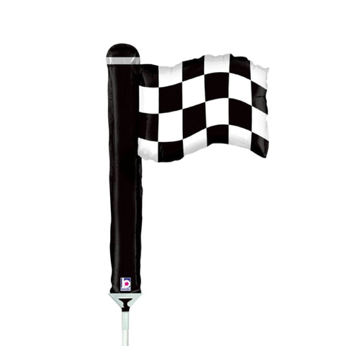 Checkered Race Flag Birthday Air-Fill Balloon | 14 INCH