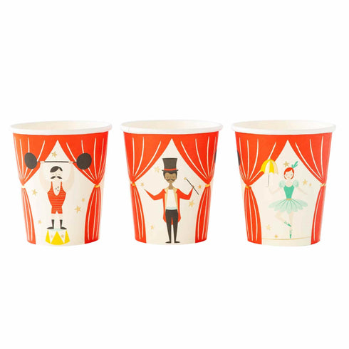 Seriously Cute Circus Carnival Party Paper Cups | 8 oz