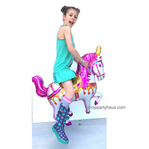 Carnival Horse Balloon | Pink | 39 INCH