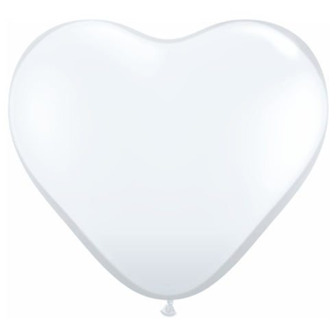 Crystal Clear Heart Latex Balloons | 36 INCH | Qualatex | Each