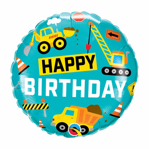 Construction Party Happy Birthday Balloons | 18 Inch
