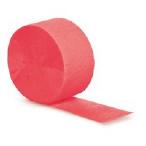 Coral Crepe Paper Party Streamers | 81'