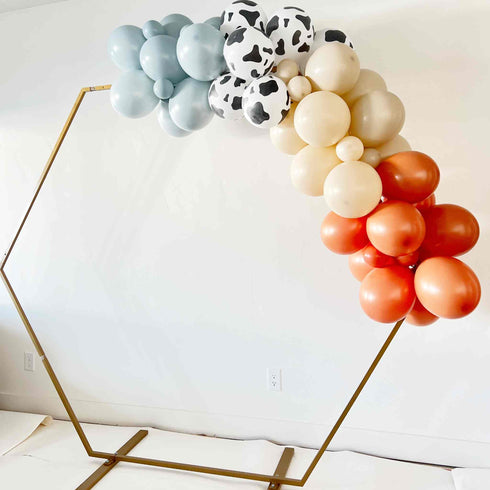 Blue Cow Print Party Balloon Garland Kit