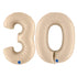 Satin Cream Number 30 Balloons | 40 INCH
