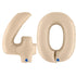 Satin Cream Number 40 Balloons | 40 INCH