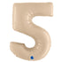 Satin Cream Number 5 Balloons | 40 INCH