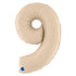 Satin Cream Number 9 Balloons | 40 INCH