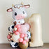 Holy Cute Cow Balloon Towers | Blush Pink with Flowers