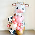 Holy Cute Cow Balloon Towers | Blush Pink with Flowers