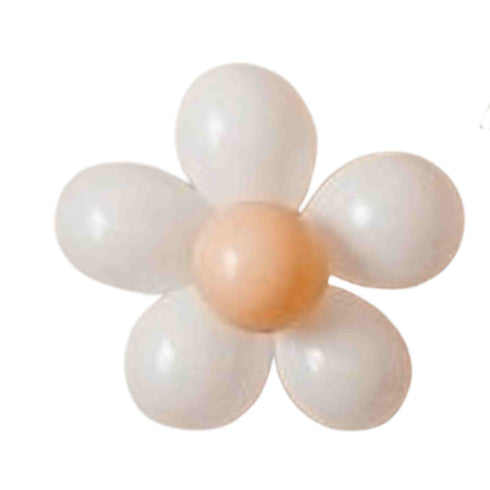 Daisy Flower Latex Balloon Kit | White and Blush