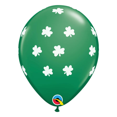 Lucky Shamrock Green Latex Balloons | 11 Inch | Package 6