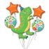 Dino-Mite Party T-Rex Dinosaur Balloon Bouquet | Set of 5 Balloons
