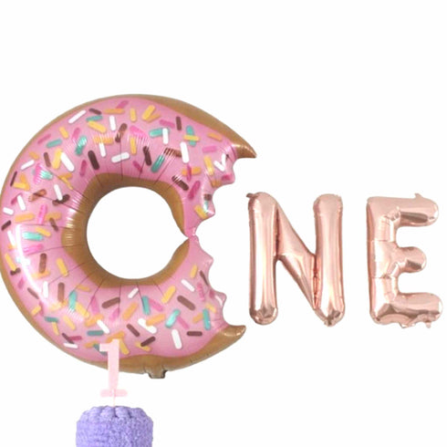 One With A Sweet Donut Balloon Kit | Silver | Gold | Rose Gold | Pink | Blue