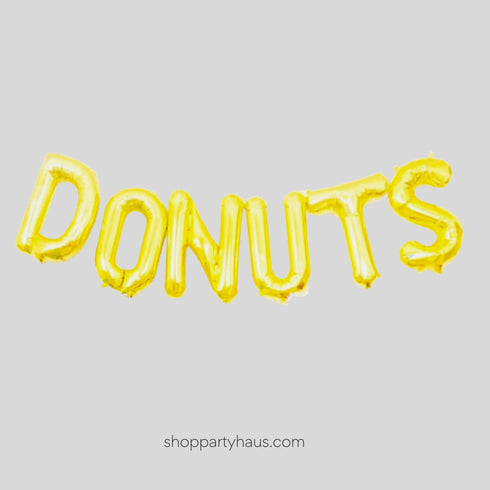 Donuts Balloon Banner Kit | Silver | Gold | Rose Gold | Pink | Blue