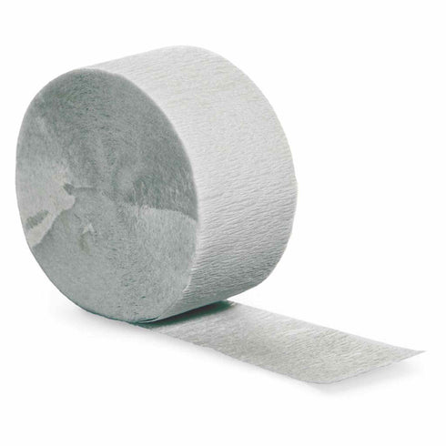 Dove Gray Crepe Paper Party Streamers | 81'