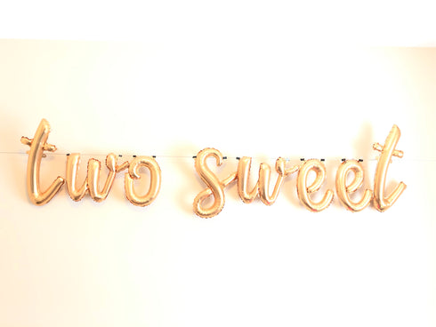 TWO SWEET Donut Party Balloons l Silver l Gold l Rose Gold