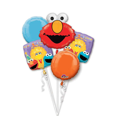 Sesame Street Elmo Balloon Bouquets | Set of 5 | Licensed