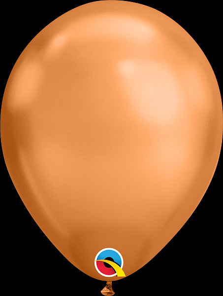Copper Chrome Latex Balloons | 7 INCH | Package 10