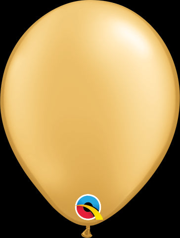 Gold Metallic Qualatex Latex Balloons | 16 INCH (40cm) | Package 6