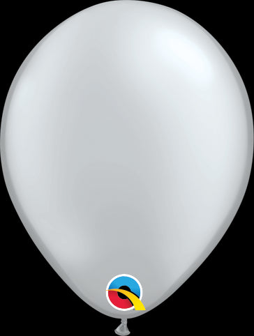 Silver Metallic Latex Balloons Qualatex | 16 INCH (40cm) | Package 6