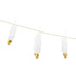 White and Gold Foil Feather Paper Hanging Garland