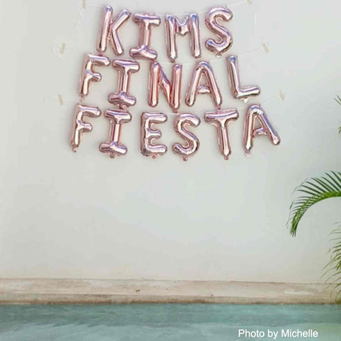 Final Fiesta Balloon Banner Kit | Silver | Gold | Rose Gold | Pink | Blue