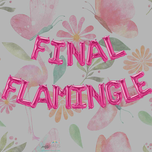 Final Flamingle Balloon Banner Kit | Silver | Gold | Rose Gold | Pink | Blue