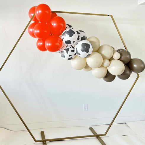 Rodeo Latex Balloon Garland | Brown | Red | Blush | Cow Print